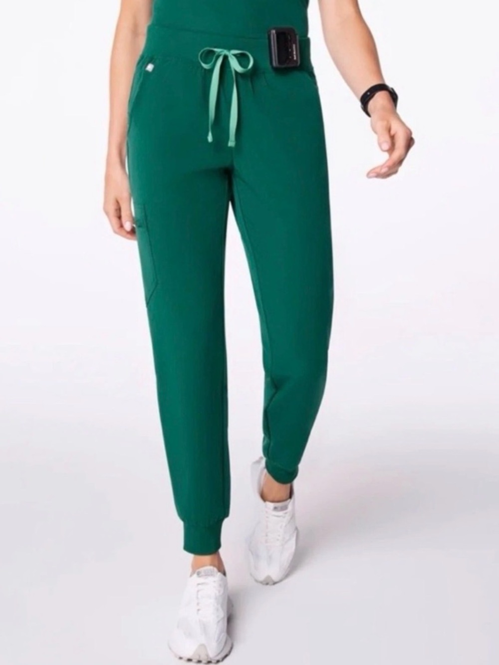 Women's Zemora High Waisted Green Jogger Scrub Pants